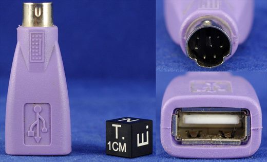 PS2 6-pin mini-DIN to USB keyboard adapter