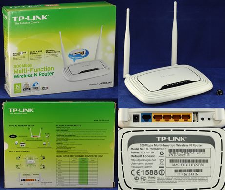 TP-Link 300Mbps Multi-Function Wireless N Router model no.TL-WR842ND