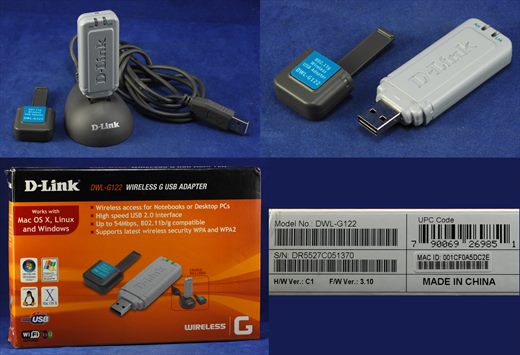 D-Link DWL-G122 Wireless G USB Adapter