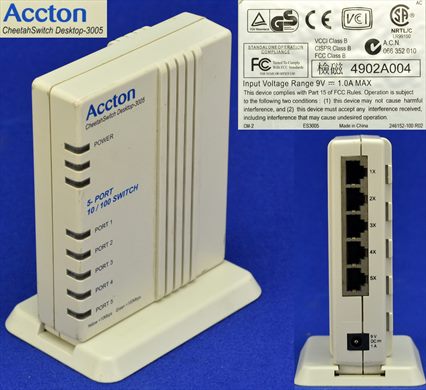 Accton CheetahSwitch Desktop-3005 5-port 10-100 switch
