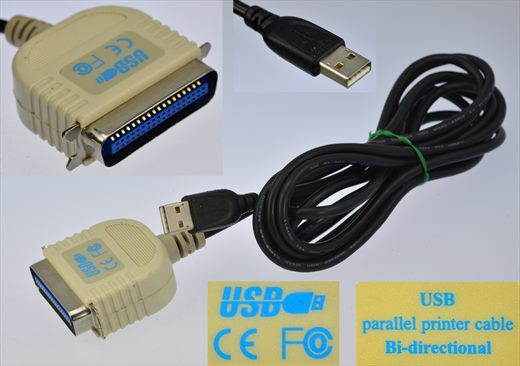 USB parallel printer cable Bi-directional
