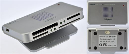 Lifetech USB2.0 High-speed 8 in 1 CardReader-Writer CR-136