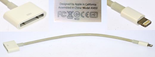 Apple A1450 adaptador e cabo lightning-30 pinos