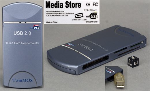 TwinMOS Media Store 8-in-1 Car Reader-Writer USB 2.0