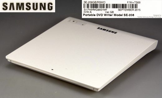 Samsung Portable DVD Writer model SE-208GB