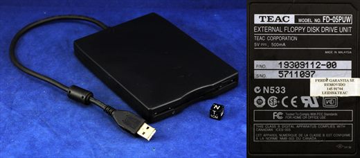 Teac External Floppy Disk Drive Unit FD-05PUW