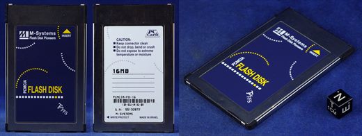 M-Systems Flash Disk 16 Mb PCMCIA-FD-16