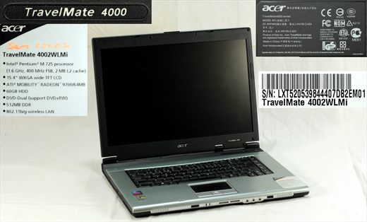 Acer TravelMate 40002WLMi Model ZL1