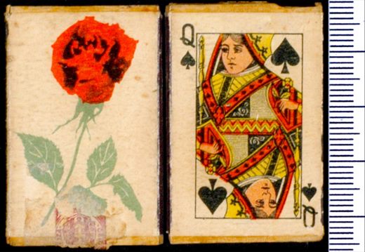 Carta de jogar - Dama de Espadas - rosa