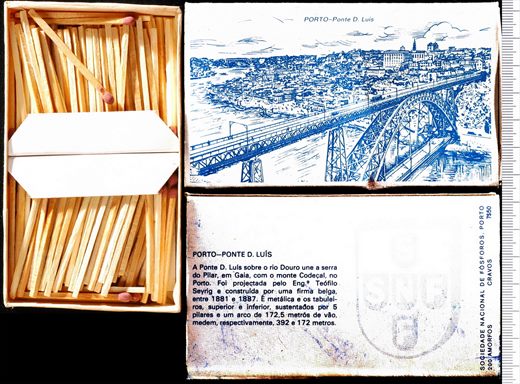 Gravuras - Porto - Ponte D. Luis (SNF-Porto) azul o