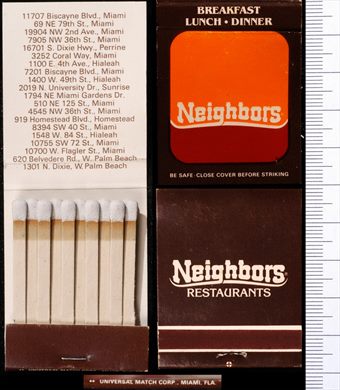 Neighbors Restaurants (Universal Match)