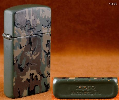 Zippo - 1986 Camuflagem verde