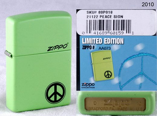 Zippo - 2010-D Limited Edition AA073 - Peace Sign