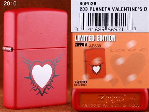 Zippo - 2010-J Limited Edition AB639 - Valentines Day