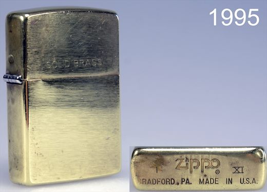 Zippo - 1995 - Solid Brass - I-XI