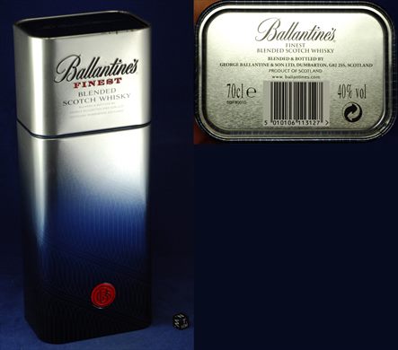 Ballantines Finest Blended Scotch Whisky blue-grey 70cl