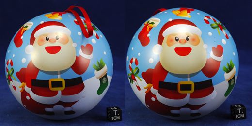 Lata de bombons esferica Pai Natal