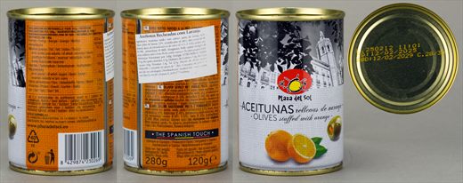 Plaza del Sol - Aceitunas rellenas de naranja 280g 2025-02-12