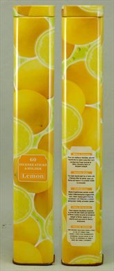 60 Incense sticks and holder square Lemon