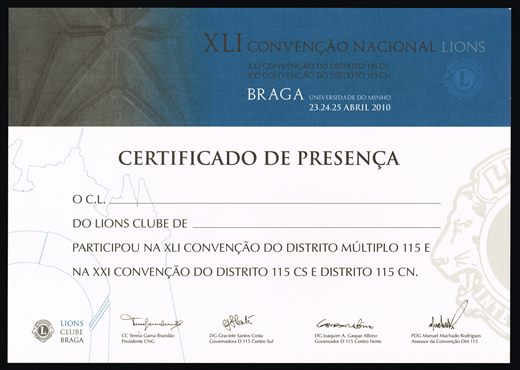 Lions Clube de Braga - XLI Convencao Nacional Lions 2010-04