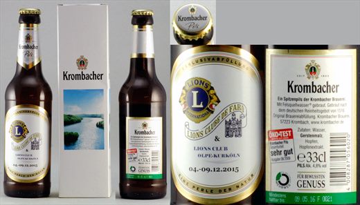 Krombacher - Lions Clube de Faro e Lions Club Olpe-Kurkoln 33cl