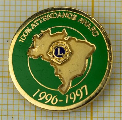 Brasil - Premio de - Assiduidade 100 por cento - 1996 1997