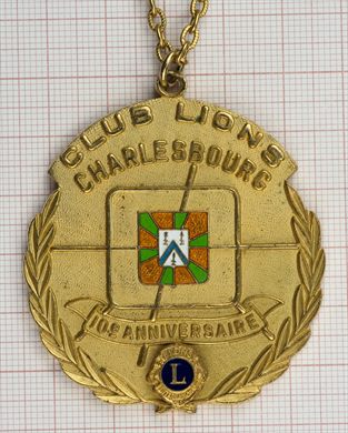 Medalha Lions Canada-Quebec Charlesbourg Club - Lions 10e Anniversaire