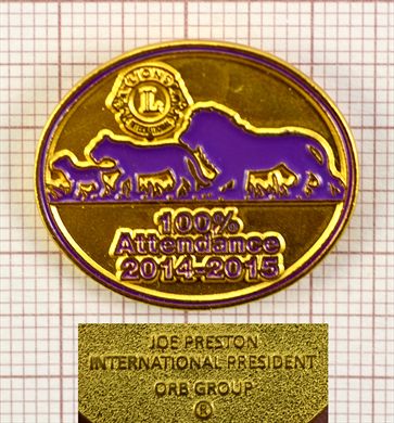 Estados Unidos Arizona Joe Preston Presidente Internacional Assiduidade 100 por cento 2014-2015