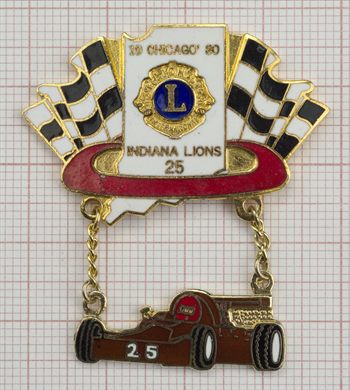 Estados Unidos-Indiana Convencao Internacional Chicago 1980 Indiana - Lions 25 Carro Corrida Castanho