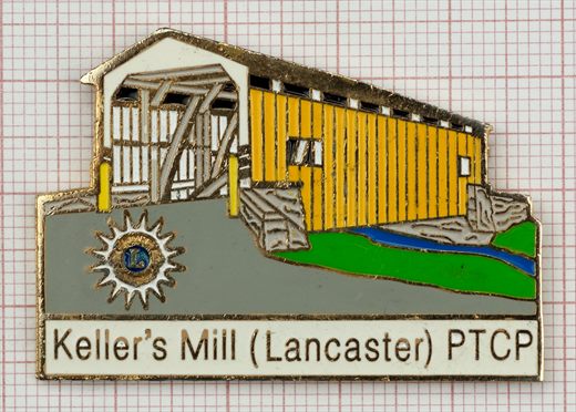 Estados Unidos Pennsylvania PTCP Kellers Mill Lancaster Covered Bridge Frente Verso