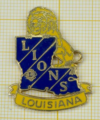 Estados Unidos Louisiana Lions State Map Emblem
