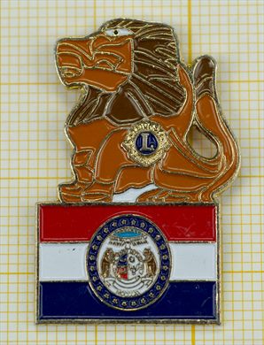 Estados Unidos Missouri Lions State Flag and Lion