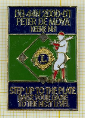 Estados Unidos New Hampshire Distrito 44-N DG Peter De Moya Keene 2000-2001 Baseball