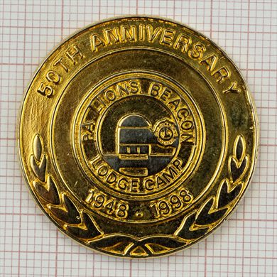 Estados Unidos Pennsylvania Beacon Lodge Camp 50th Anniversary Medalhao 1948-1998