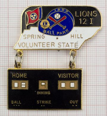 Estados Unidos Tennessee Spring Hill Lions 12-I Ball Park 1990 Marcador
