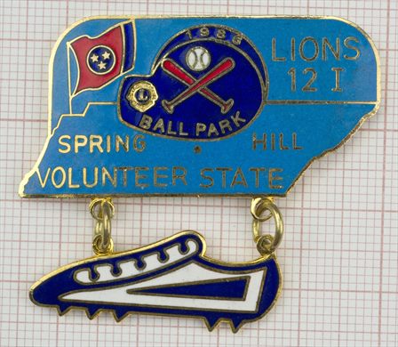 Estados Unidos Tennessee Spring Hill Lions 12-I Ball Park 1986 Bota Beisbol
