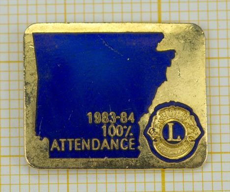 Estados Unidos Arkansas - Premio de - Assiduidade 100 por cento - 1983 1984