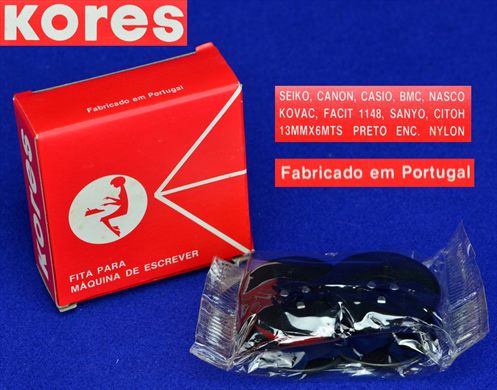Kores Fita Bicolor para Maquina de Escrever 13mmx6m