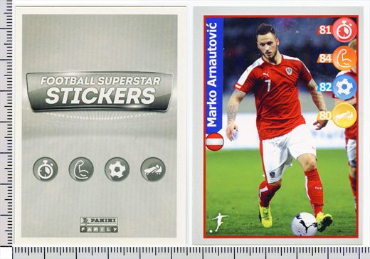Football Superstar Stickers - Marko Arnautovic