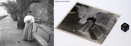 Negativo em vidro 9x8cms