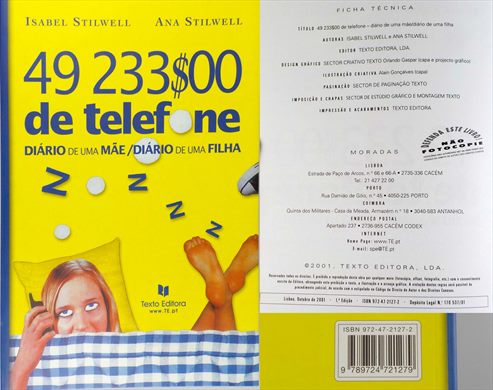 49.233,00 de telefone diario de uma mae - diario de uma filha - Isabel Stilwell e Ana Stilwell - ISBN 972-47-2127-2