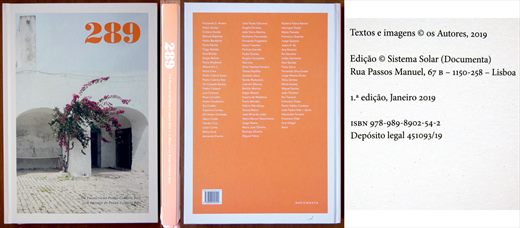 289, Um Projeto de Pedro Cabrita Reis - Pedro Cabrita Reis, Manuel Rosa e Edgar Massul - ISBN 978-989-8902-54-2
