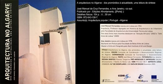 Arquitectura no Algarve - Jose Manuel Fernandes e Ana Janeiro - ISBN 972-643-138-7