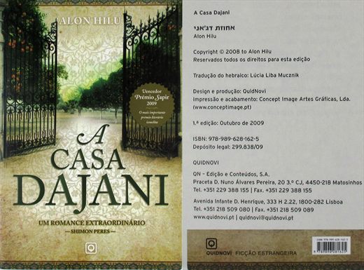 A Casa Dajani - Alon Hilu - ISBN 979-989-628-162-5