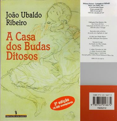 A Casa dos Budas Ditosos - Joao Ubaldo Ribeiro - ISBN 972-20-1667-9