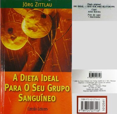 A Dieta Ideal Para O Seu Grupo Sanguineo - Jorg Zittlau - ISBN 972-42-2714-6