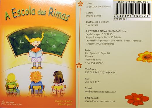 A Escola das Rimas - Ondina Santos - ISBN 978-989-8500-02-1
