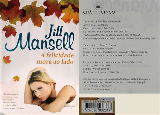 A felicidade mora ao lado - Jill Mansell - ISBN 978-989-8032-31-7