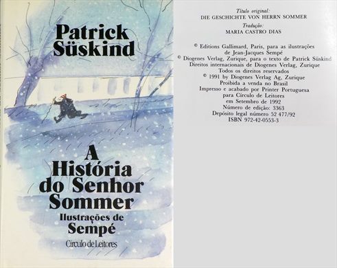A Historia do Senhor Sommer - Patrik Suskind - ISBN 972-42-0553-3