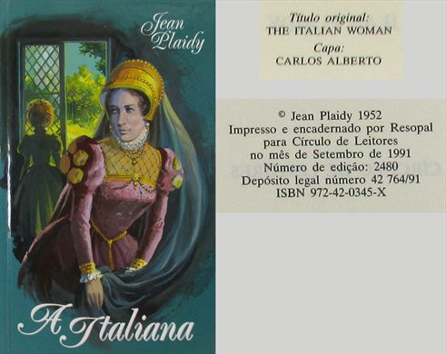 A Italiana - Jean Plaidy - ISBN 972-42-0345-X